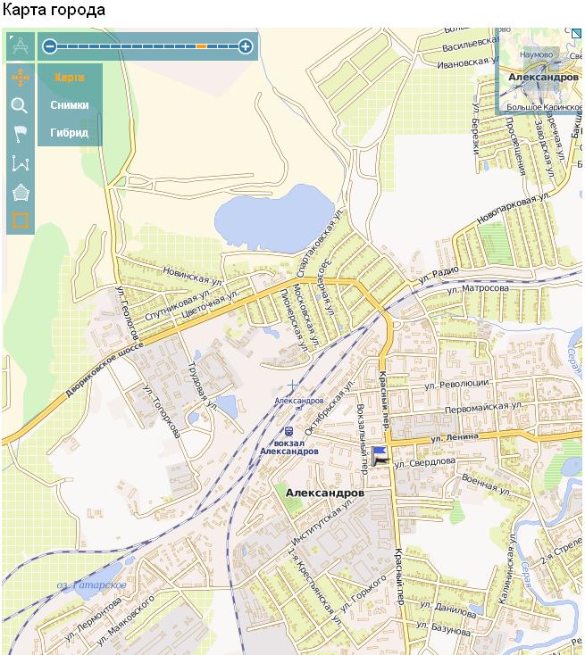 Карта александрова достопримечательности